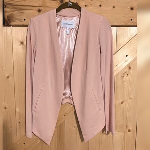 Bcbgeneration Tuxedo knit open front pink blazer